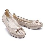 Sapatilha Feminina Palmilha Confort 100 Couro Creme 36