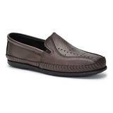 Sapatilha Masculina Mocassim De Couro Queima De Estoque 