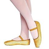 Sapatilha Meia-Ponta Glitter Adulto Só Dança AF22D- Ouro- 33