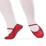 Sapatilha Meia-Ponta Glitter Adulto Só Dança AF22D- Vermelho- 34