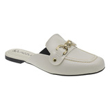 Sapatilha Mule Feminino Bico Quadrado Loafer Confortável