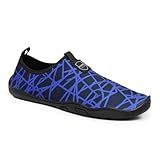Sapatilha Neoprene Aquatica Nautica Praia Pesca Leve Macia Unissex -Azul- BR- Adulto- Numérico- 40-