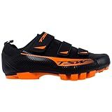 Sapatilha TSW Upper MTB Preto Laranja Clip Bike Par 43BR 45EU 