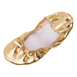 Sapatilhas Femininas De Couro Para O Ventre De Salão De