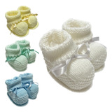 Sapatinho Bebe Trico Croche
