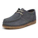 Sapato Canadian London Style Camurça Cinza Solado Crepe
