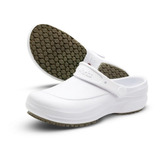 Sapato Crocks Antiderrapante Soft Works Bb60 Branco 2 Pares