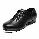 Sapato De Dança Oxford Masculino Com Cadarço Preto Preto 41