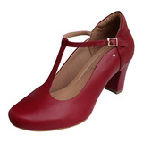 Sapato De Dança Vermelho Salto Confortavel Modelo Boneca
