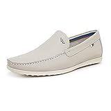 Sapato Dockside Masculino Mocassim Conforto Em Couro Legitimo Premium Branco BR Adulto Numérico 41 