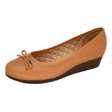 Sapato Feminino Anabela Moleca Nude