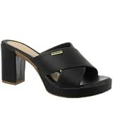 Sapato Feminino De Salto Alto Com Plataforma Confortável  Cor Branca  Preto  BR  Adulto  Numérico  35 