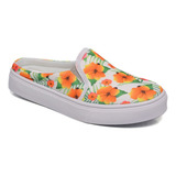 Sapato Feminino Mule Babuche Estampa Slip on Casual