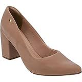 Sapato Feminino Scarpin Bico Fino Retro Diversas Cores Conforto Salto Alto 8cm Macio Lóris Shoes 9484 -Nude- BR- Adulto- Numérico- 34-