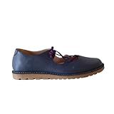 Sapato Feminino Zambeze Em Couro Retro Estilo Boneca Azul BR Adulto Numérico 39 