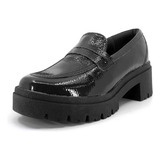 Sapato Loafer Confortável Couro Brilhante Tratorado Usaflex