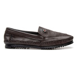 Sapato Mocassim Couro Legitimo Masculino Casual Idoso Leve