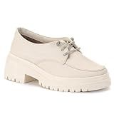 Sapato Mocassim Oxford Feminino Moda Brilho Off White Estilo Shoes Off White BR Adulto Numérico 40 