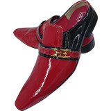 Sapato Mule Masculino Dubai Couro Vermelho Ref 183