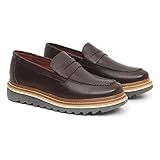 Sapato Oxford Masculino Loafer Tratorado Couro