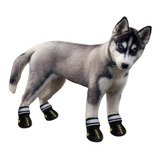 Sapato Pet Cães Antiderrapante Resistente Água Preto Tam 6