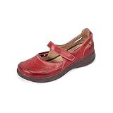 Sapato Sapatilha Boneca Conforto Em Couro Estilo Retrô Serella 7087 37 Vermelho 