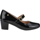 sapato scarpin boneca confort salto baixo quadrado