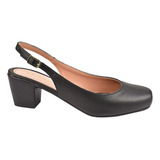 Sapato Scarpin Feminino Aberto Confort Casual Sapatilha Moda