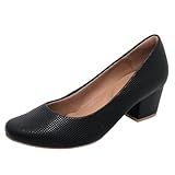 Sapato Scarpin Feminino Boneca Salto Bloco Conforto Usaflex