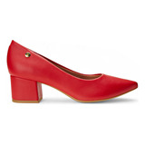 Sapato Scarpin Feminino Com Salto Grosso Vizzano Oferta