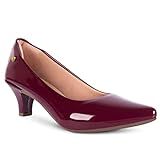 Sapato Scarpin Feminino Salto Baixo Fino Confortável R2-26 -Marsala- BR- Adulto- Numérico- M- 35-