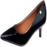 Sapato Scarpin Feminino Salto Baixo Vizzano 1122 828 Preto-dourado 38