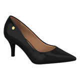 Sapato Scarpin Feminino Vizzano Salto Médio Bico Fino Verniz