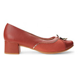 Sapato Scarpin Salto Bloco Usaflex