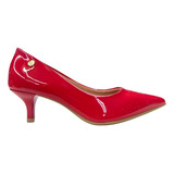 Sapato Scarpin Vizzano Salto Baixo Bico Fino Elegante