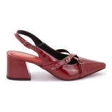 Sapato Slingback Feminino Salto Médio Macerata Confortável
