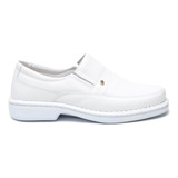 Sapato Social Branco Conforto Premium Palmilhas Gel Couro