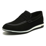 Sapato Social Casual Masculino Oxford Couro Nobuck 1701