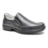 Sapato Social Couro Masculino Elástico Confort Moda