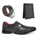 Sapato Social Masculino Jrm Shoes Kit Cinto Carteira