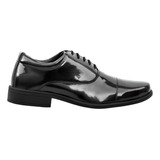 Sapato Social Masculino Oxford Couro De Amarrar Militar Leve