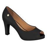 Sapato Social Peep Toe Meia Pata Salto Médio Original