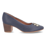Sapato Usaflex Scarpin Feminino Salto Bloco Médio Macio Leve