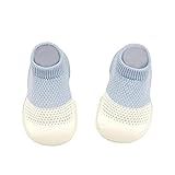 Sapatos De Bebê Pequenos Cores Mistas Meias Elásticas Infantil Malha Bebê Primeiros Andadores Internos Criança  Azul  6 12 Meses 