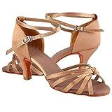Sapatos De Dança De Salão Sapatos De Dança Latina Marrom Escuro Moda Para Adultos Interior Feminino Sapatos De Dança Latina Para Mulheres 36 