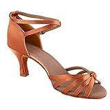 Sapatos De Dança Femininos Salão De Dança Latina Sapatos Para Treino Chacha Latino Macio Confortável Marrom Claro 36 Suprimentos De Dança 24 14 8