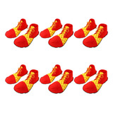 Sapatos De Formatura Vermelhos 6 Peças Palhaço Adulto Ma