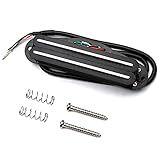 Saphue Guitarra Humbucker Dual Hot Rail Tamanho De Bobina única Captador Humbucker Para Guitarra Elétrica Fender Strat Squier Tele (preto)
