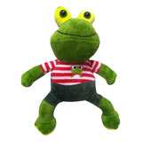 Sapo Sapinho Pelúcia Fofo Roupa Listrada Decoração Enfeite