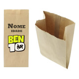 Saquinho De Kraft 13x25cm Tema Ben 10 50 Unidades Mod D2w3